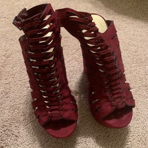 Charlotte Russe Maroon Wedges